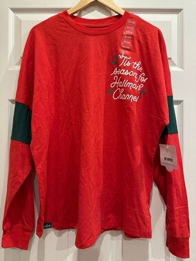 Hallmark Channel Red Holiday Long Sleeve Tee